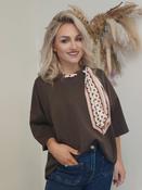 Chocolate Scarf Knit Top image