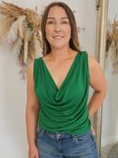 Green Cowl Top