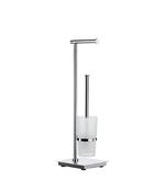 Smedbo SFK603 Outline Lite Freestanding Toilet Roll &amp; Brush Holder Square Base image