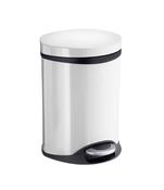 Smedbo SFK662 Outline Lite Pedal Bin 6L White Lacquered Stainless Steel image