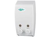 Bisk B00174SD Double Soap Dispenser White ABS image