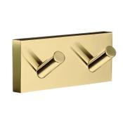Smedbo SRV356 House Double Towel Hook Brass image