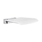 Smedbo Living Foldable Wall Mounted Shower Seat White SFK404 image