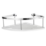 Smedbo SDK3034 Sideline Corner Shower Basket White Base image