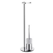 Smedbo SFK312P Outline Toilet Roll &amp; Brush Combo Porcelain Free Standing image