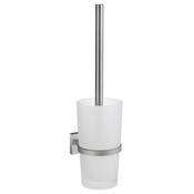 Smedbo SRS333 House Toilet Brush With Glass Holder Satin image