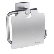 Smedbo SRS3414 House Toilet Roll Holder With Lid Satin image