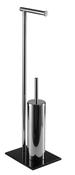 Bisk 04325 Chrome Toilet Roll Holder &amp; Brush Stand image