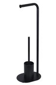 Bisk 08309 Black Toilet Roll Holder &amp; Brush Stand