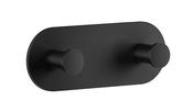Smedbo STB356 Dot Double Robe Hook Black image