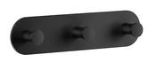 Smedbo STB359 Dot Triple Robe Hook Black image