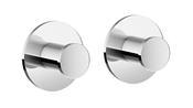 Smedbo STK3455 Dot Pair of Single Robe Hooks image