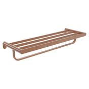 Nofer N16843.CU Verona Bronze Towel Rack Shelf With Bottom Bar