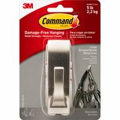 3M Command Large Brushed Nickel Hook – 2.2kg image