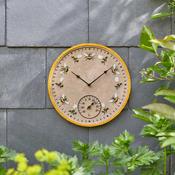 12in Bees Wall Clock and Thermometer image