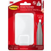 Command™ X-Large Utility Hook 17011-1-UKN, White, 1 Hook+3 Strips/Pack
