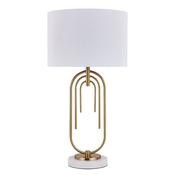 Casa Home Table Lamp – Matt Brass with White Shade