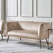Lucca Biscuit Velvet and Metal Sofa image
