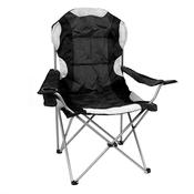 Padded High Back Canvas Chair – Black image
