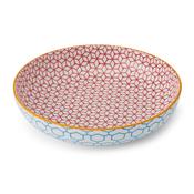 Mikasa Geometric Blue Pasta Bowl