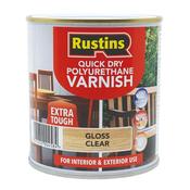 250ml Rustins Quick Dry Clear Gloss Polyurethane Varnish image