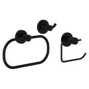 Malmo Black 3 Piece Set (Roll, Ring and Hook)