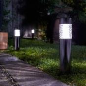 Wave Glass 10 Lumen Solar Garden Light - Stainless Steel image