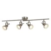 FOCUS 4 LIGHT INDUSTRIAL SPOTLIGHT BAR - SATIN SILVER