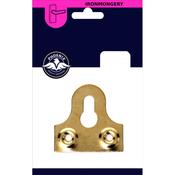 1 1/2 Inch Brass Glass Plate Slotted  - 4 Pack