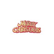 Merry Christmas Gold &amp; Red Cake Topper