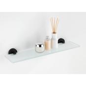 Wenko Bosio Matt Black Glass Shelf image