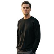 Black Long Sleeved Merino Wool Mens Top image