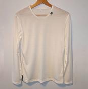 Soft White Long Sleeved Merino Wool Womens Vest image
