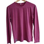 Bright Pink Long Sleeved Merino Wool Womens Top