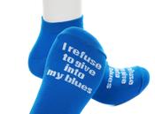 I refuse to give into my blues socks image