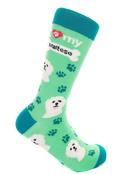 I love my maltese socks image