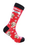 I love my Golden Labrador socks image