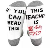 Off Duty Teacher Socks image