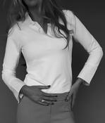 DECK SHIRT WITH COLLAR AND CUFF - WHITE image