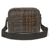 TWEED CROSSBODY BAG - BROWN WOOLEN CHECK