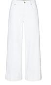 SUPER WIDE JEAN, WITH DEEP TURN-UP  - 98% cotton 2% elastane - WHITE image