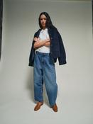 HEYANNO WANT SOFT ANKLE JEANS - MID BLUE image