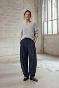 JANE LUSHKA ELODIE VISCOSE BLEND BAREL PANTS -  BLUE DENIM image