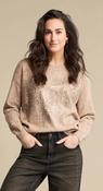 RED BUTTON SEQUIN SWEATER - CLAY image