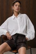 JANE LUSHKA ADELINA COTTON OVERSIZED BLOUSE - WHITE image