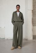 JANE LUSHKA SLOAN VISCOSE PLEATED PANTS - GREEN image