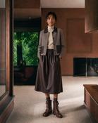 JANE LUSHKA ISOLDE WOOL BLEND POCKET BLAZER - BROWN image