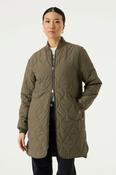LIGHTWEIGHT OLIVE GREEN COAT - LIGHTLY PADDED image