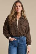 RED BUTTON AVY CHECK JACKET - BROWN-BLUE image