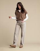 RED BUTTON KORINE &amp; BELT WASHED TWILL COLOURS L32 - TRUFFLE image